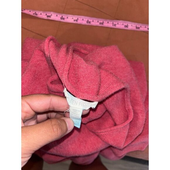 EILEEN FISHER Red Long-Sleeve Loose Fit Knit Sweater Top Women’s Casual Style Si - Picture 8 of 10